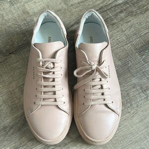 Axel Arigato Pale Pink Leather Lace Up Sneakers Made in Portugal US 7.5